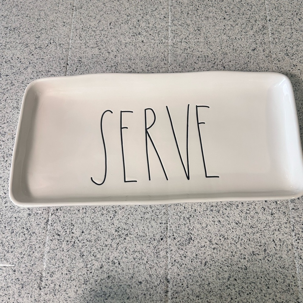 Rae Dunn White Serve Platter